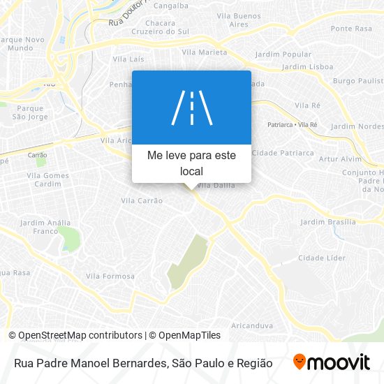 Rua Padre Manoel Bernardes mapa