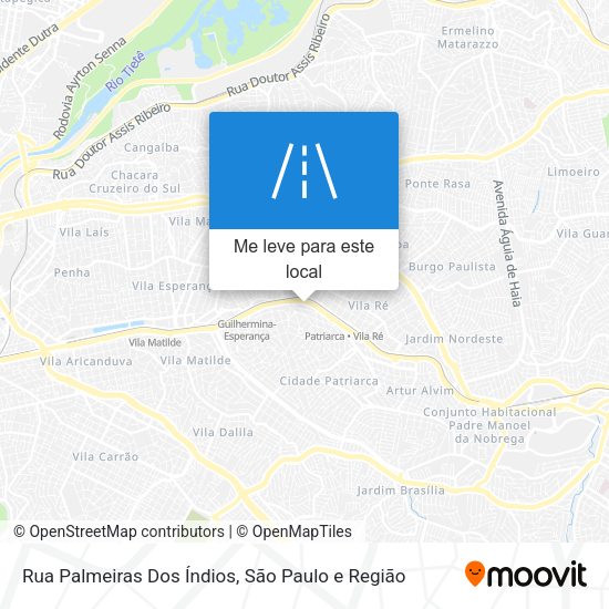 Rua Palmeiras Dos Índios mapa