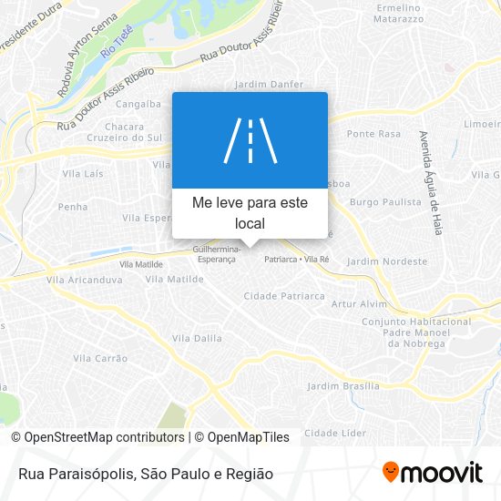 Rua Paraisópolis mapa