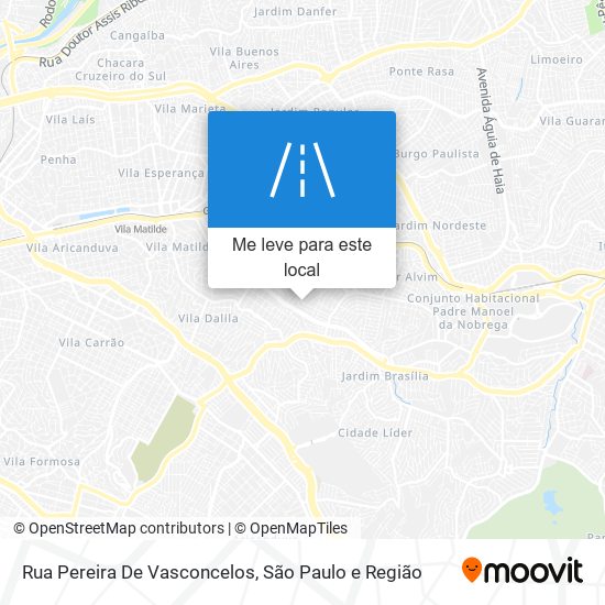 Rua Pereira De Vasconcelos mapa