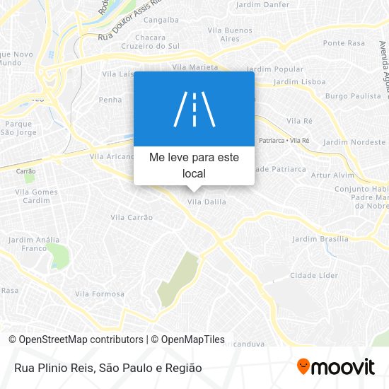 Rua Plinio Reis mapa