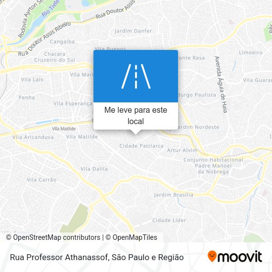 Rua Professor Athanassof mapa