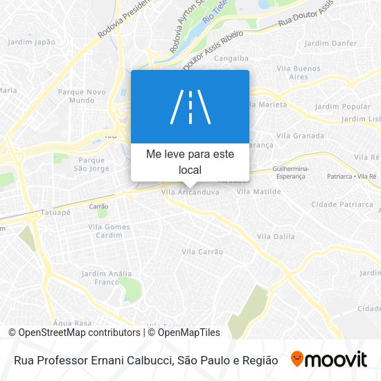 Rua Professor Ernani Calbucci mapa