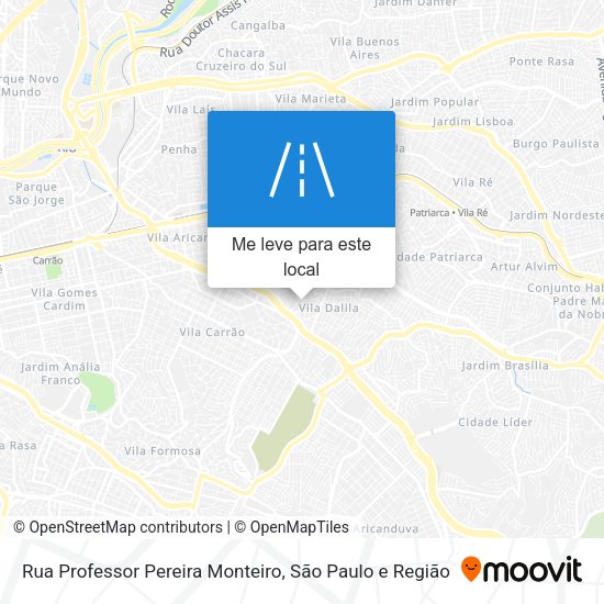 Rua Professor Pereira Monteiro mapa