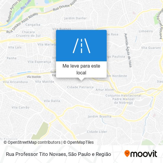 Rua Professor Tito Novaes mapa