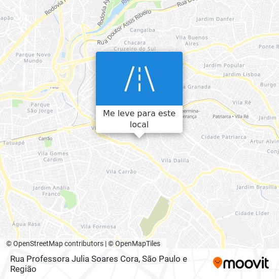 Rua Professora Julia Soares Cora mapa