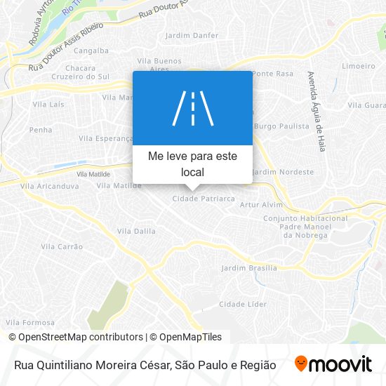 Rua Quintiliano Moreira César mapa