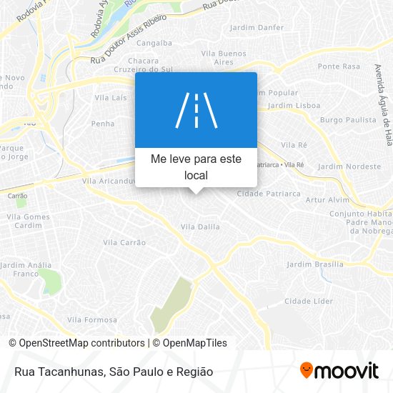 Rua Tacanhunas mapa