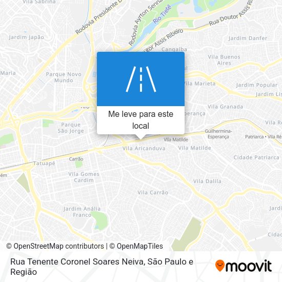 Rua Tenente Coronel Soares Neiva mapa