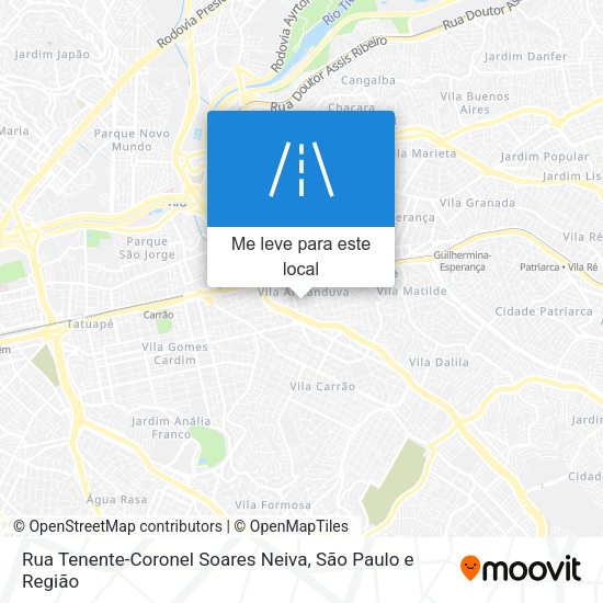 Rua Tenente-Coronel Soares Neiva mapa