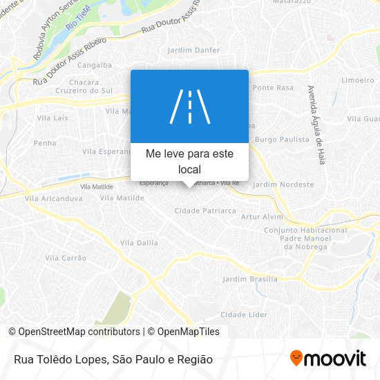 Rua Tolêdo Lopes mapa