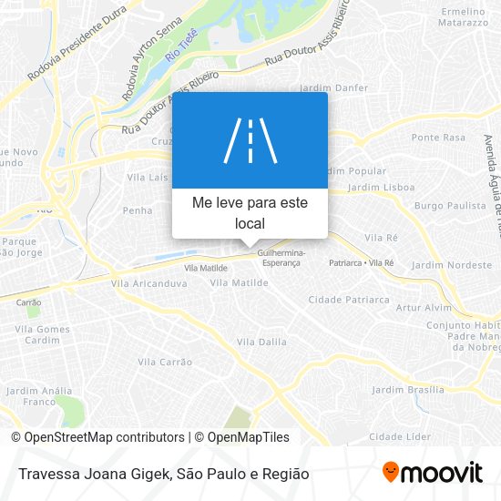 Travessa Joana Gigek mapa