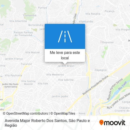 Avenida Major Roberto Dos Santos mapa