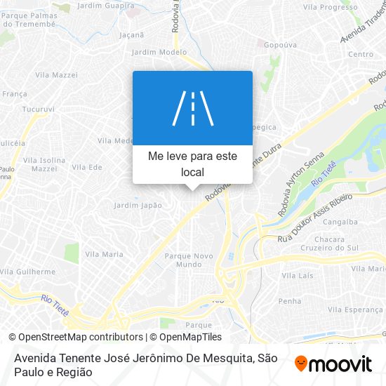 Avenida Tenente José Jerônimo De Mesquita mapa