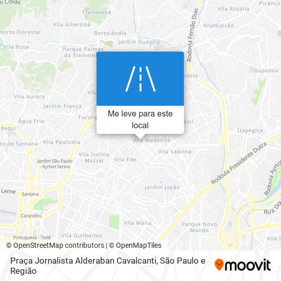 Praça Jornalista Alderaban Cavalcanti mapa