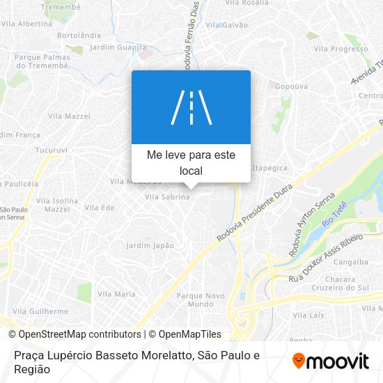 Praça Lupércio Basseto Morelatto mapa