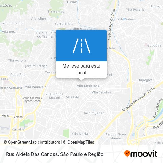Rua Aldeia Das Canoas mapa