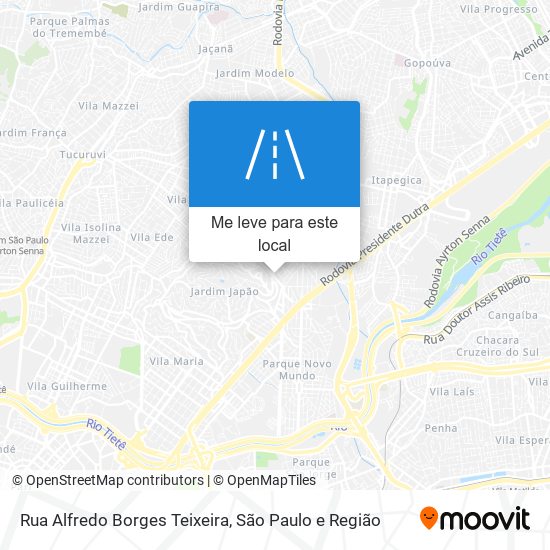 Rua Alfredo Borges Teixeira mapa