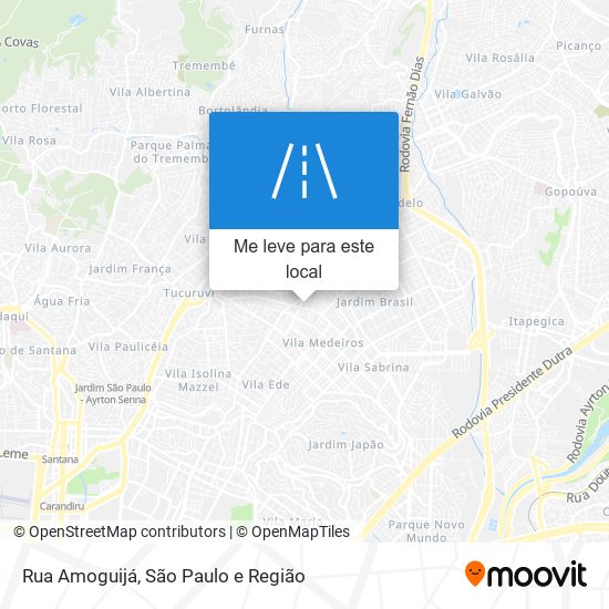 Rua Amoguijá mapa