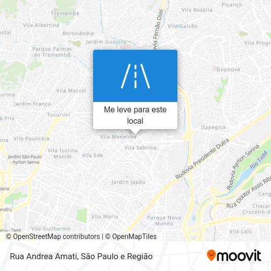 Rua Andrea Amati mapa
