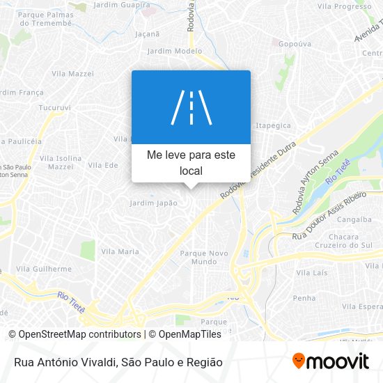 Rua António Vivaldi mapa