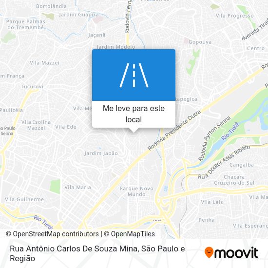 Rua Antônio Carlos De Souza Mina mapa