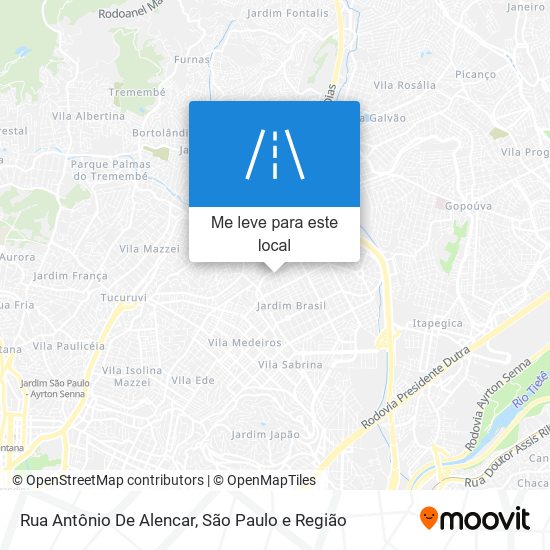 Rua Antônio De Alencar mapa