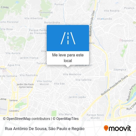 Rua Antônio De Sousa mapa