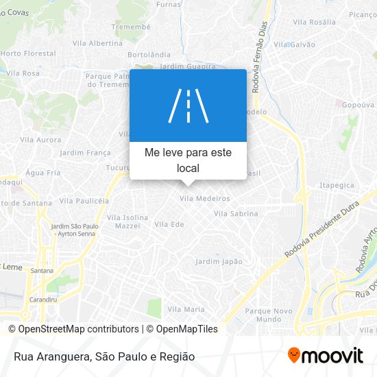 Rua Aranguera mapa