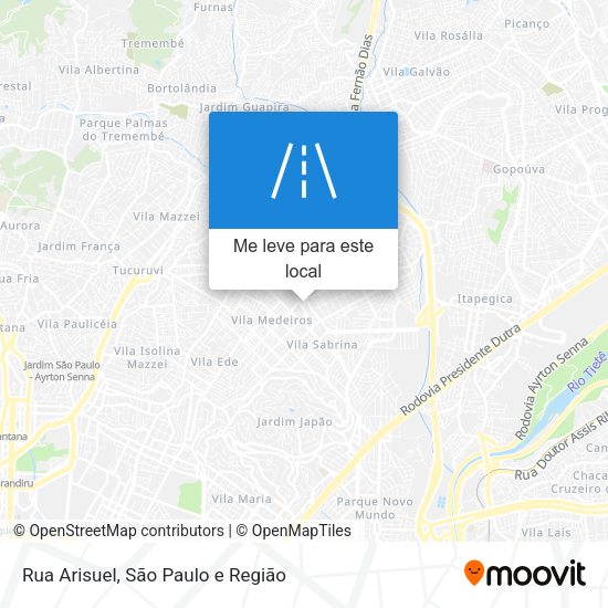 Rua Arisuel mapa