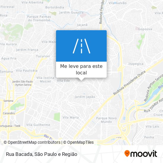 Rua Bacada mapa