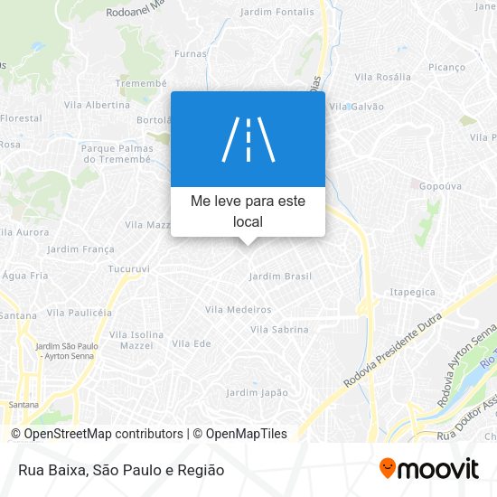 Rua Baixa mapa