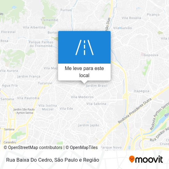 Rua Baixa Do Cedro mapa