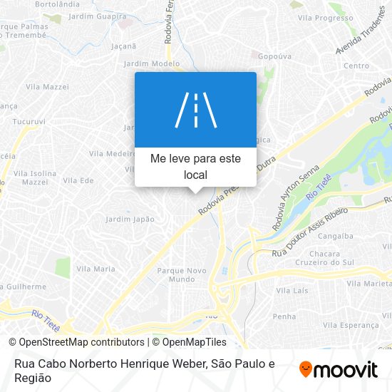 Rua Cabo Norberto Henrique Weber mapa
