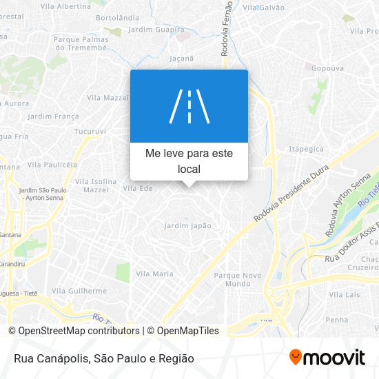 Rua Canápolis mapa