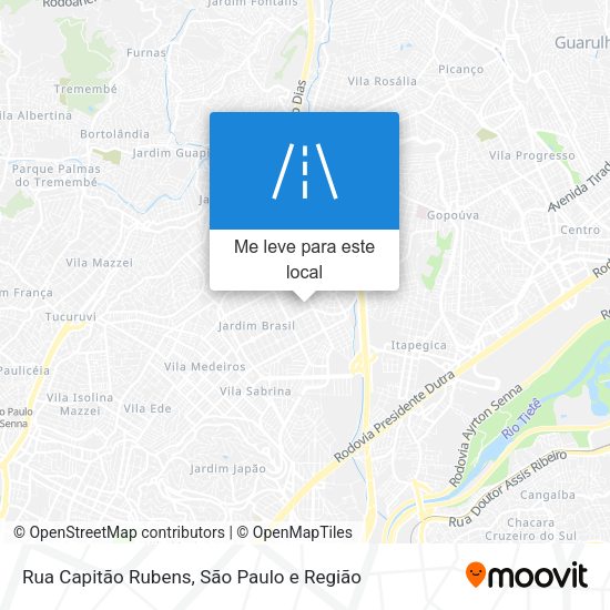 Rua Capitão Rubens mapa