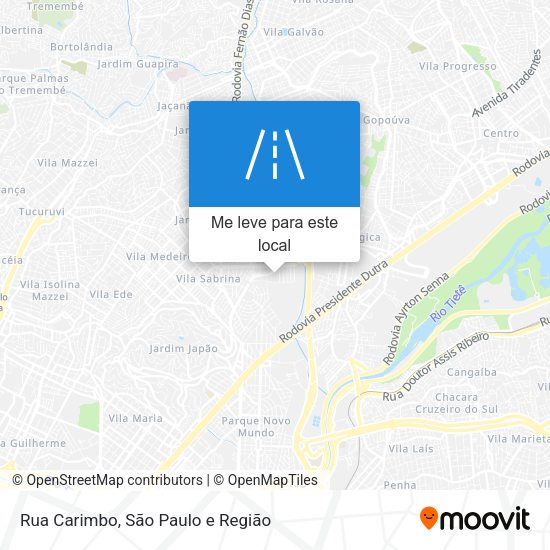 Rua Carimbo mapa