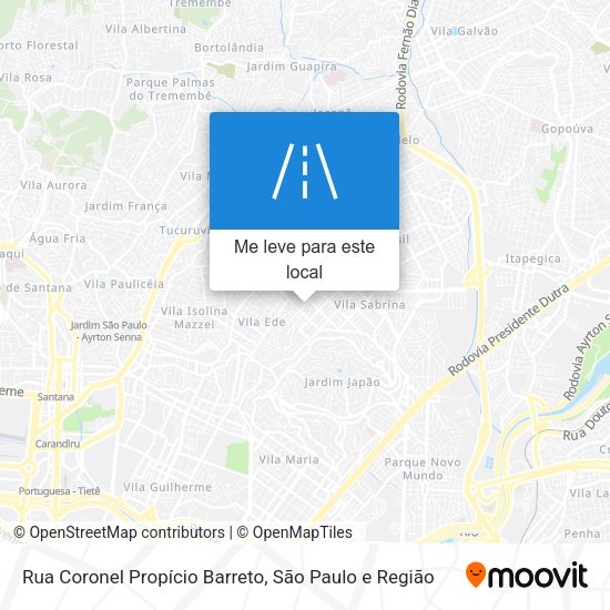 Rua Coronel Propício Barreto mapa
