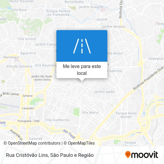 Rua Cristóvão Lins mapa