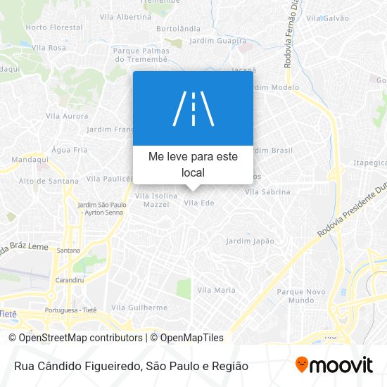 Rua Cândido Figueiredo mapa