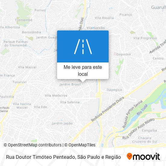 Rua Doutor Timóteo Penteado mapa