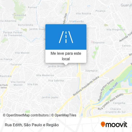 Rua Edith mapa