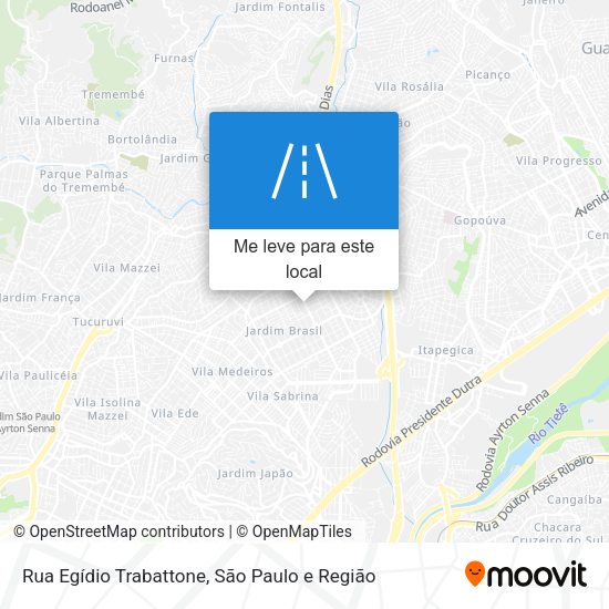 Rua Egídio Trabattone mapa