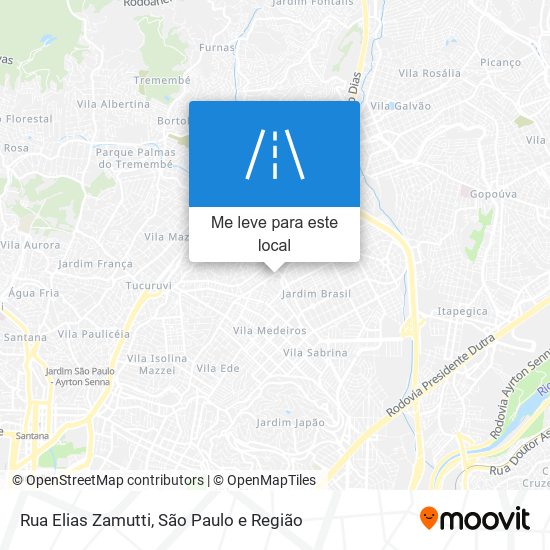 Rua Elias Zamutti mapa