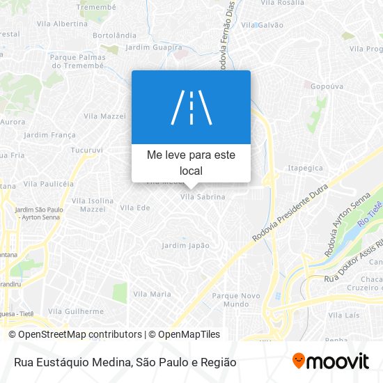 Rua Eustáquio Medina mapa