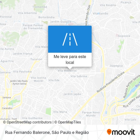 Rua Fernando Balerone mapa