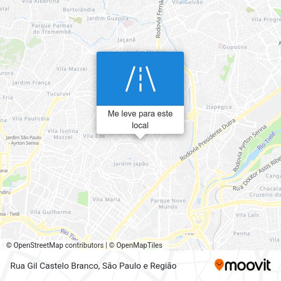 Rua Gil Castelo Branco mapa