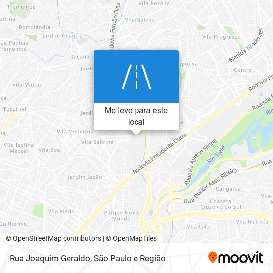 Rua Joaquim Geraldo mapa