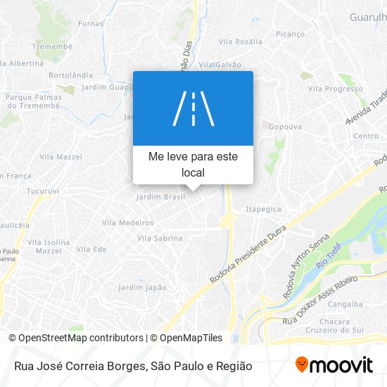 Rua José Correia Borges mapa