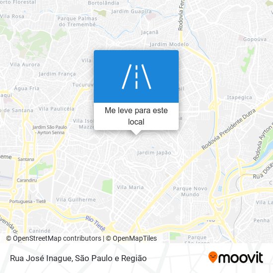 Rua José Inague mapa